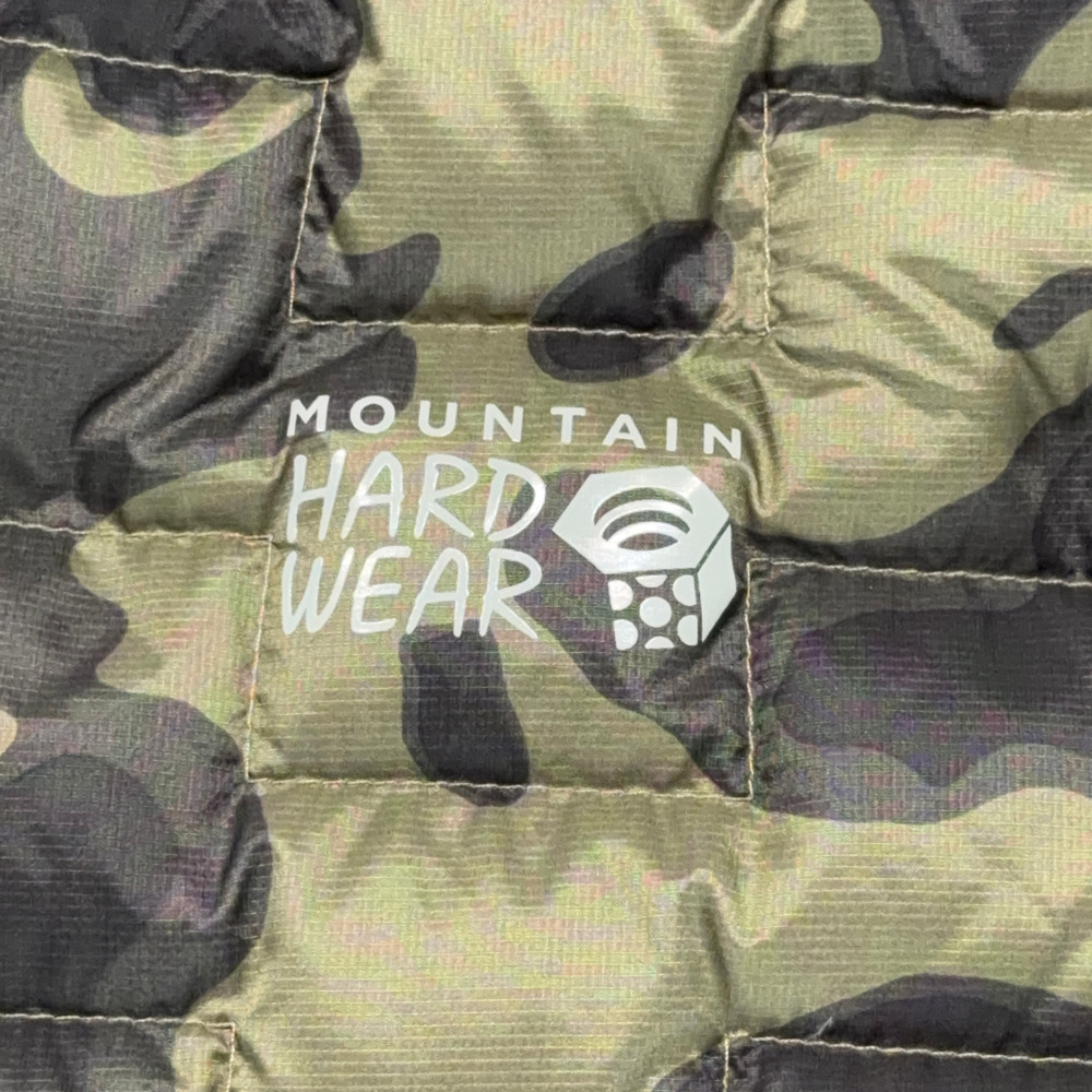 Mountain Hardwear Jacket Adult MEDIUM Green Black Camouflage Down Puffer Summit - Picture 6 of 10